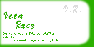 veta racz business card